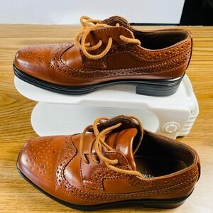 Deer Stags ACE Brown Leather Oxford Shoes Boys‎ 13M Dress Wingtip Brogue